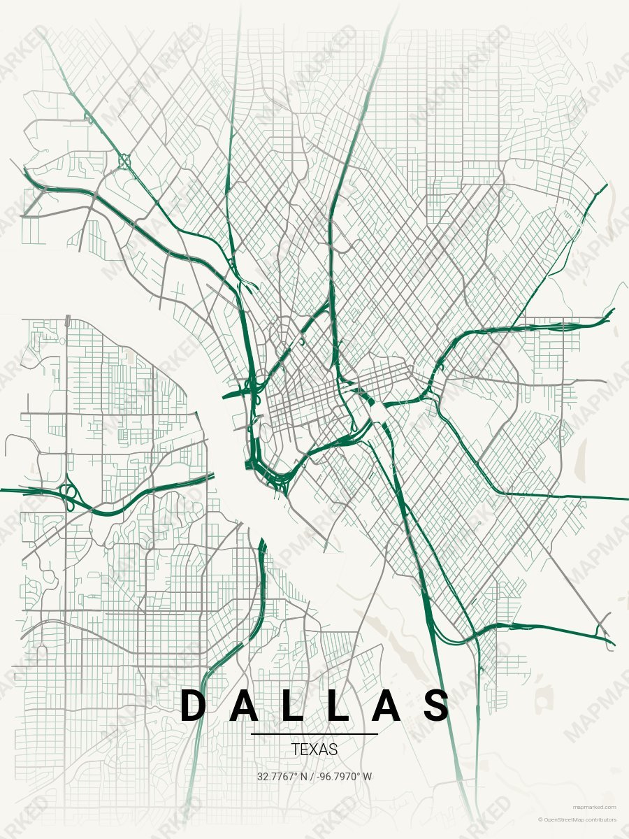 Cream, Green & Silver Classic style sample on Dallas