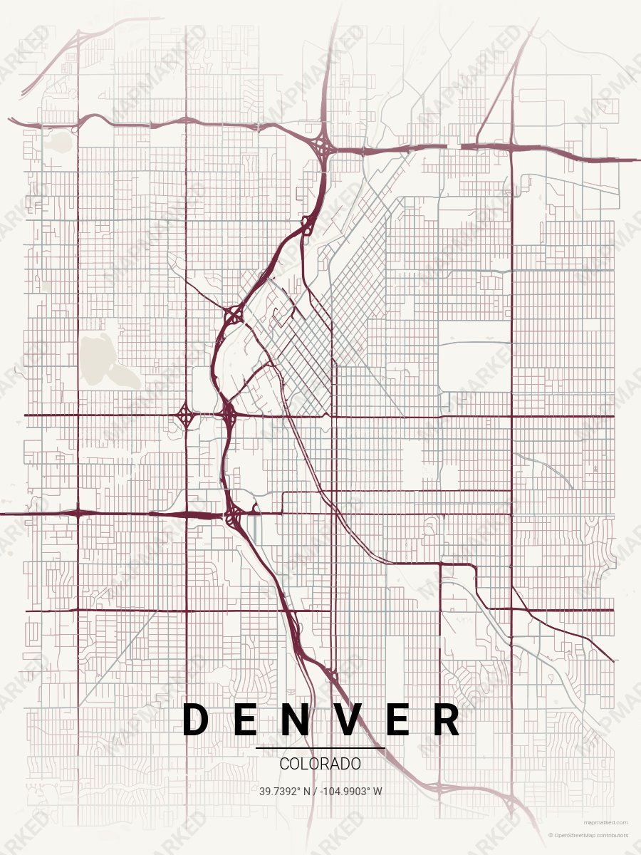Cream, Burgundy & Silver Classic style sample on Denver