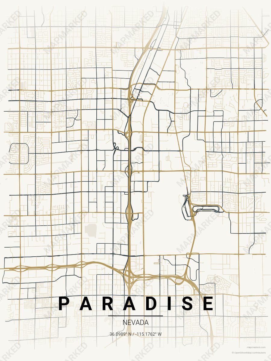 Cream, Gold & Gray Ethos style sample on Paradise