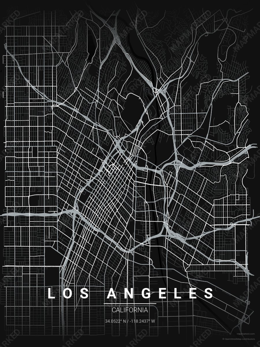 Black, Silver & White Range style sample on Los Angeles