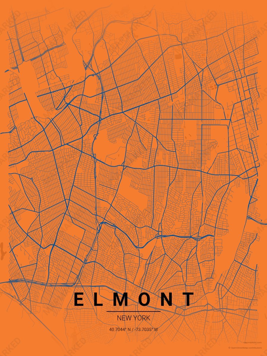Orange & Blue Loft style sample on Elmont New