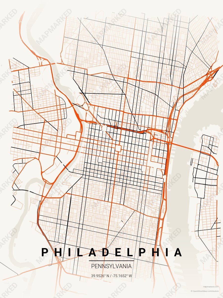 White, Orange & Black Duet style sample on Philadelphia