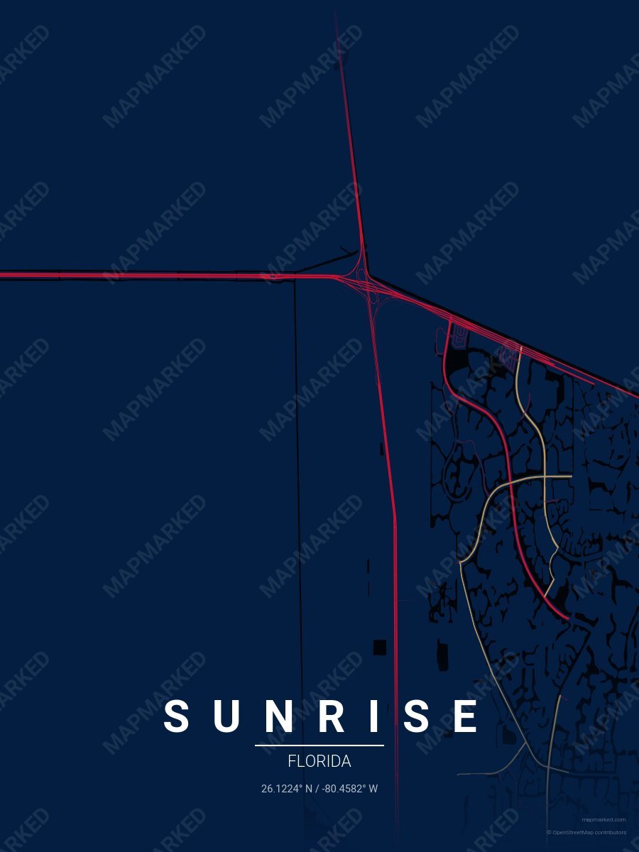 Navy, Red & Tan Heritage style sample on Sunrise