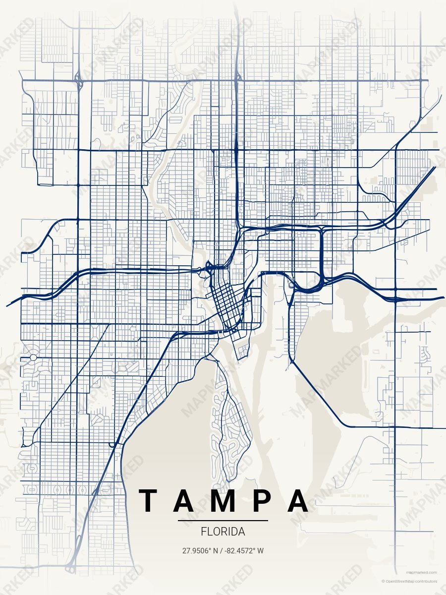 White & Blue Muse style sample on Tampa
