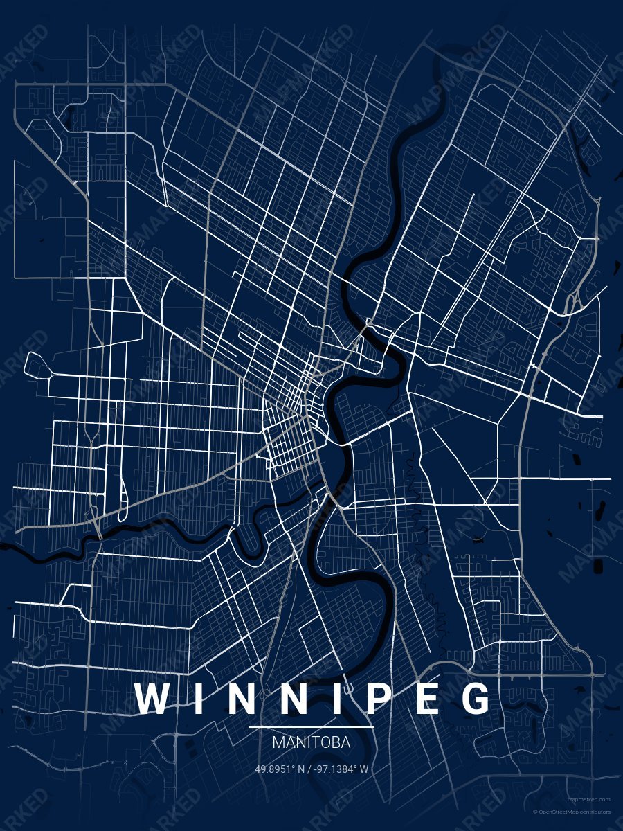 Navy, Silver & White Heritage style sample on Winnipeg Manitoba