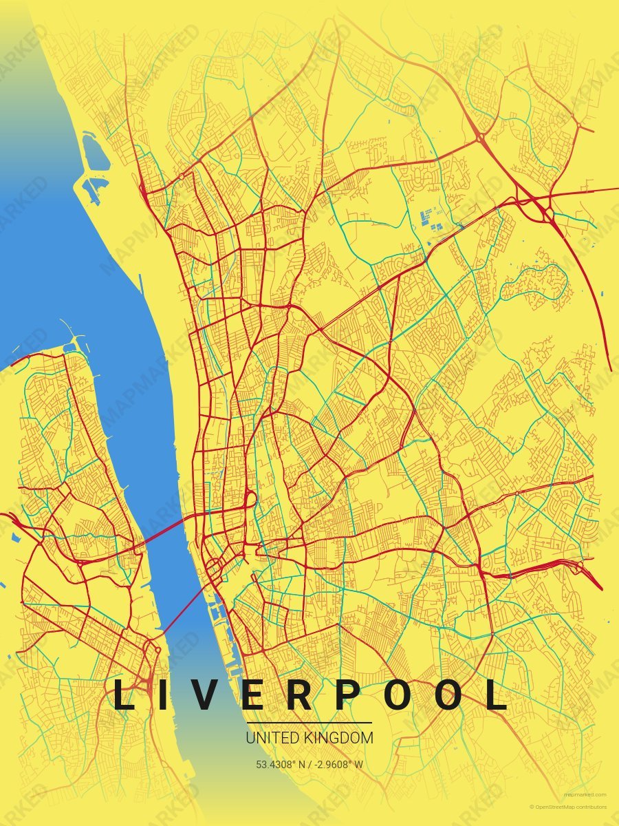 Gold, Red & Green Prime style sample on Liverpool Gb