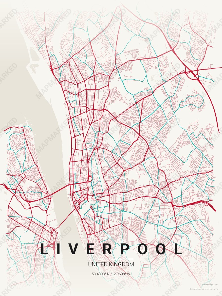 Cream, Red & Green Nova style sample on Liverpool Gb