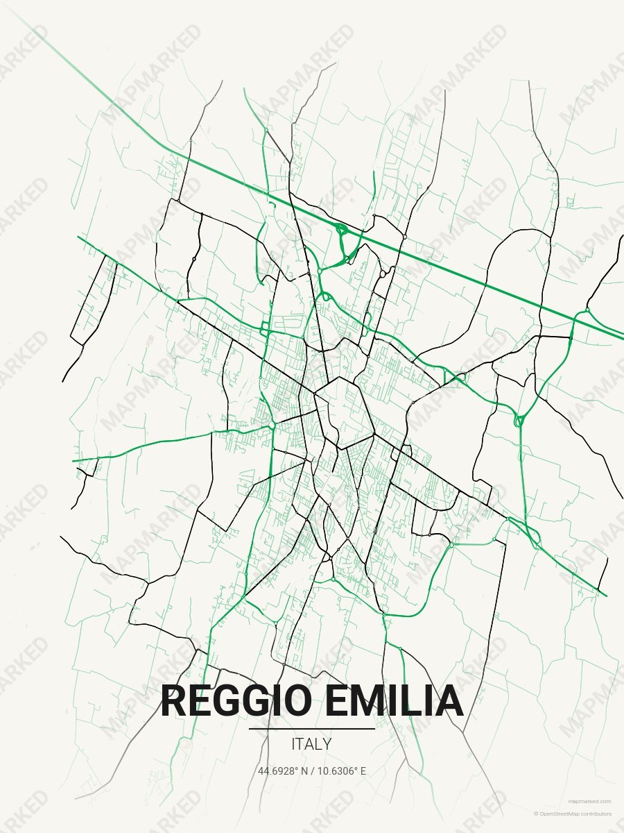 Cream, Green & Black Heritage style sample on Reggio Emilia It