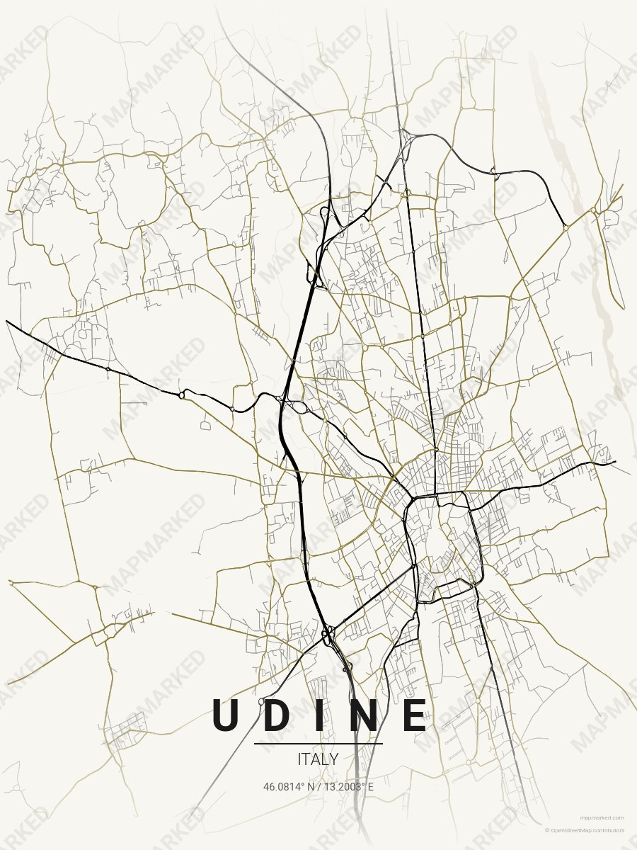 Cream, Black & Gold Aura style sample on Udine It