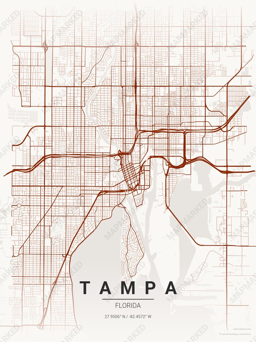 Vermilion Scroll style sample on Tampa