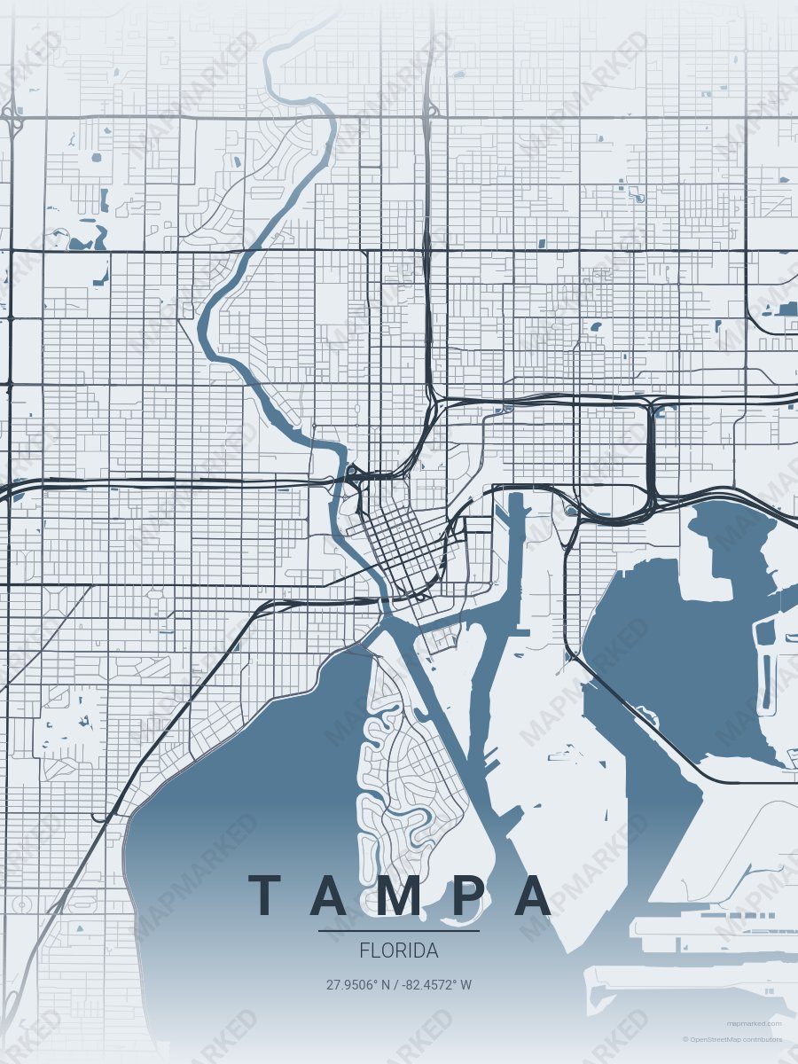 Cartographer's Desk style sample on Tampa