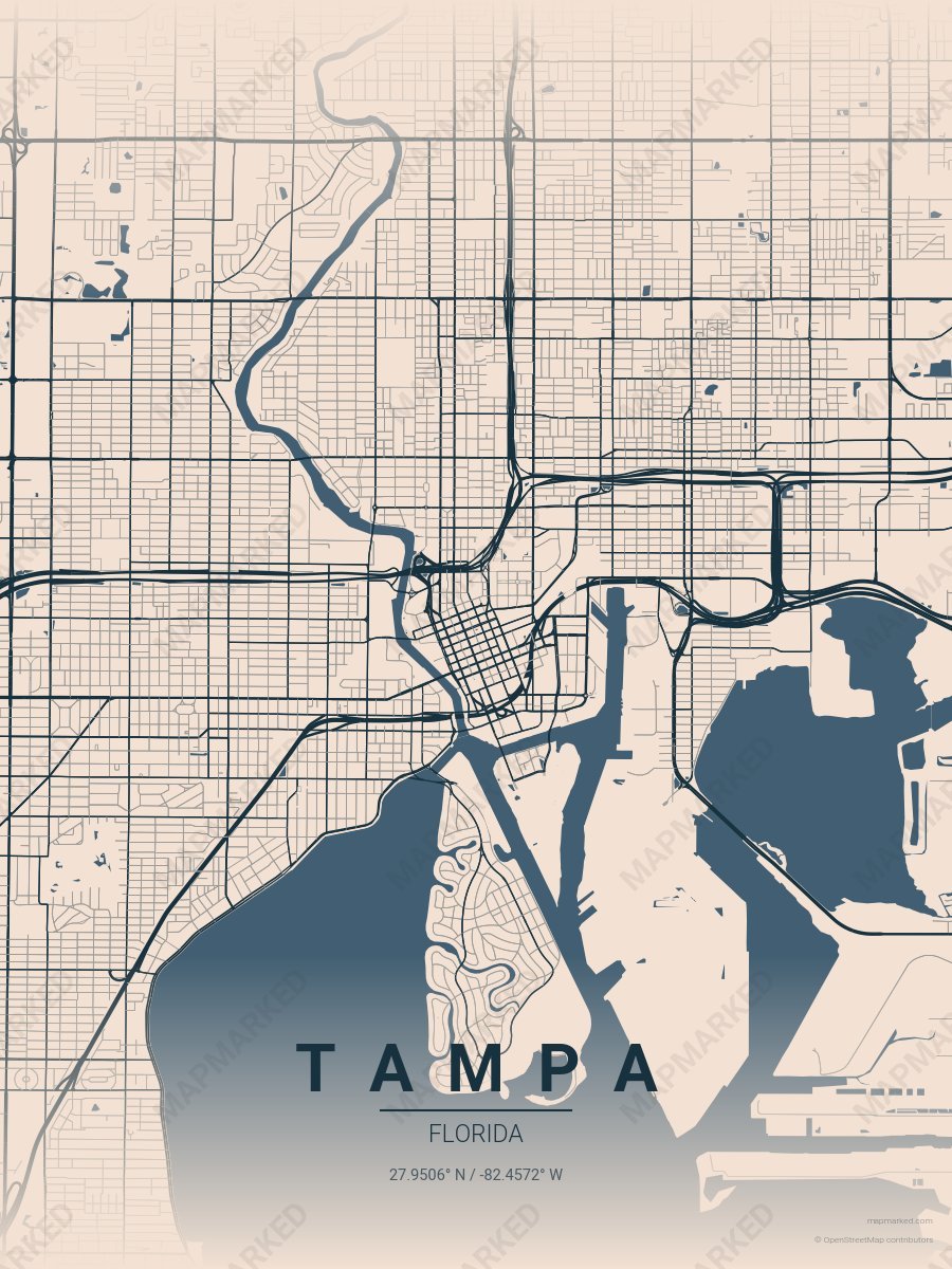 Letter Press style sample on Tampa