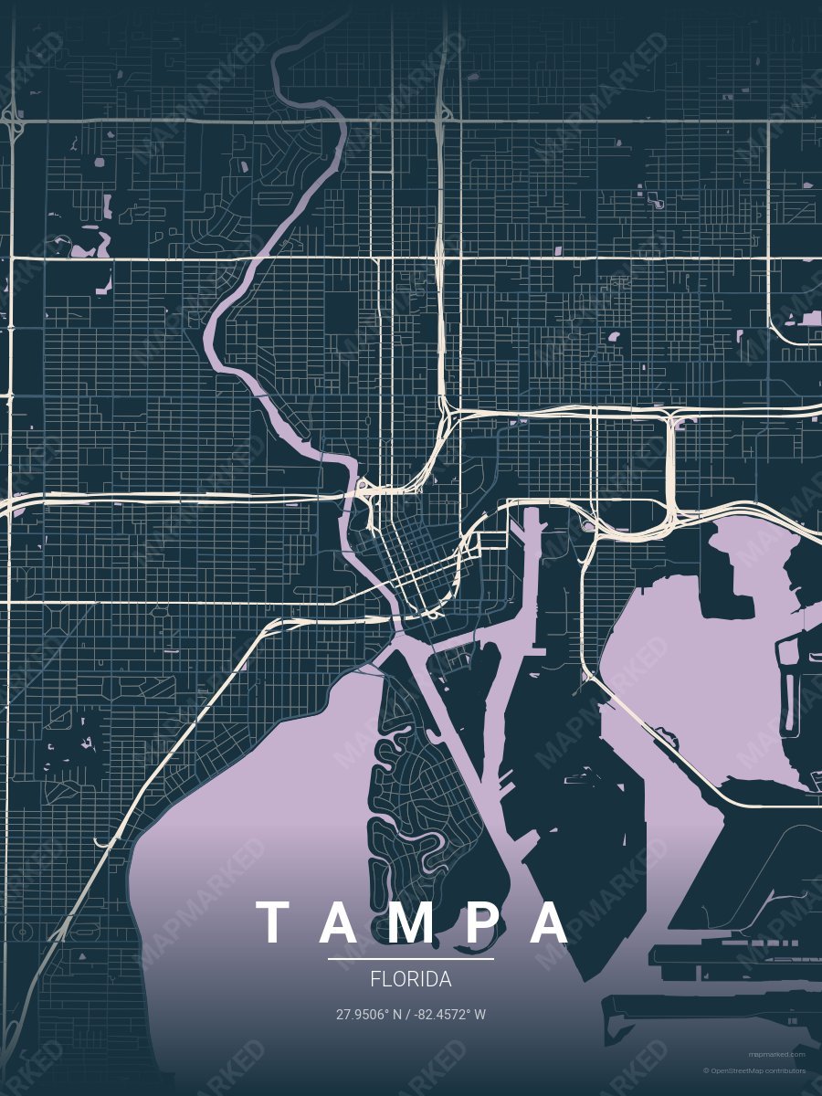 Deep Plum Peach style sample on Tampa