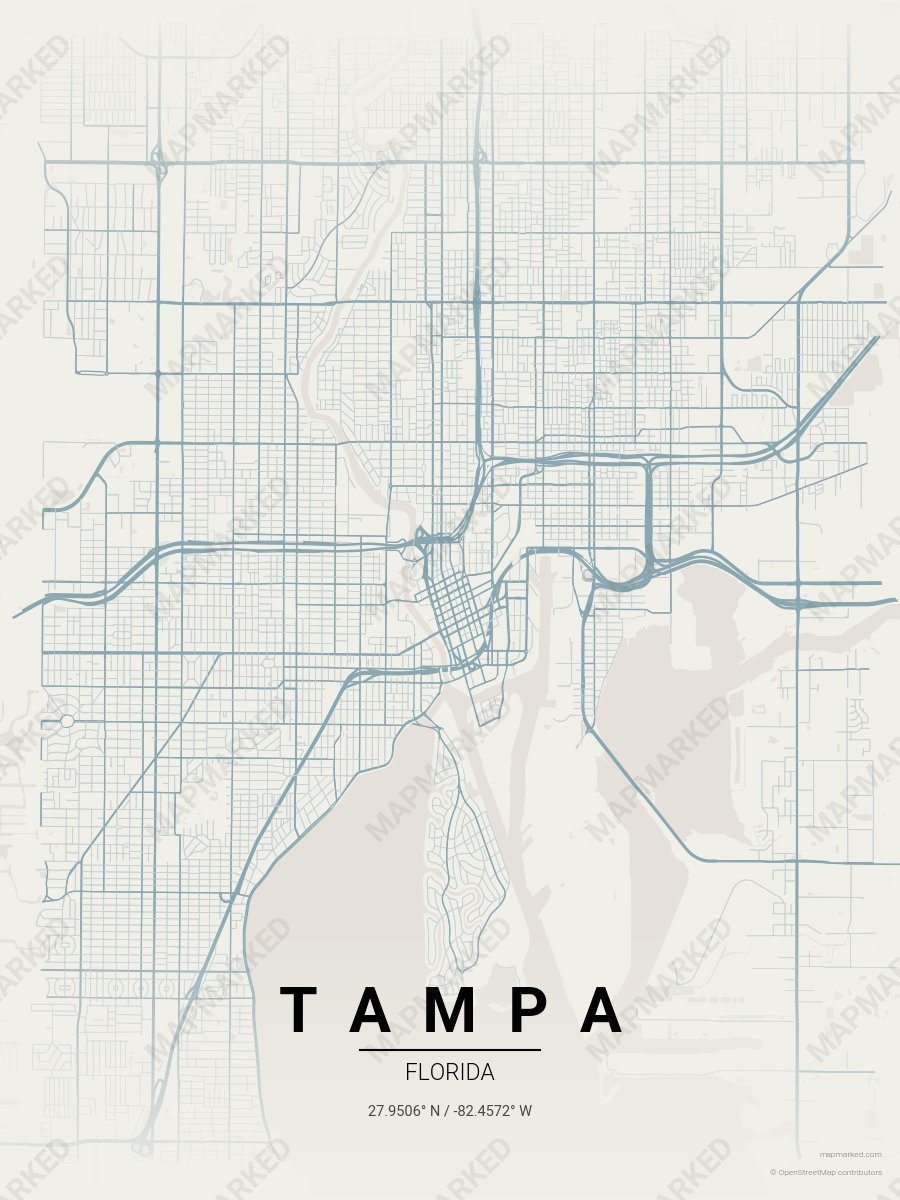 Cream Charcoal style sample on Tampa