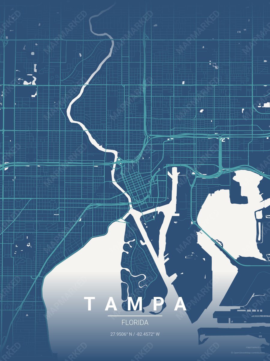 Ocean Teal style sample on Tampa